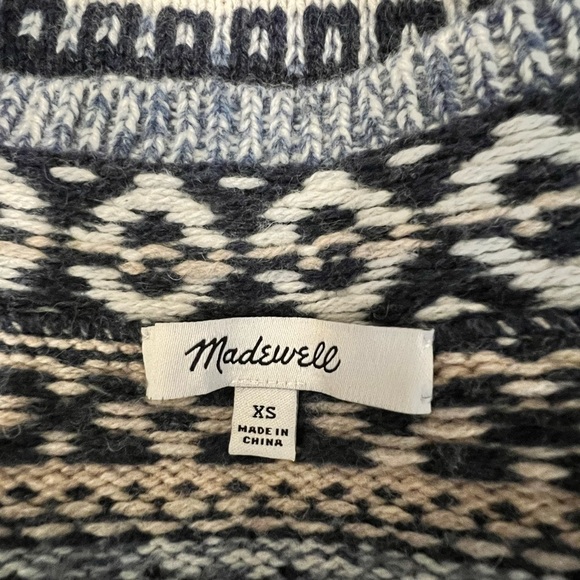 MADEWELL Forrest Fair Isle V-Neck Sweater - Picture 9 of 11